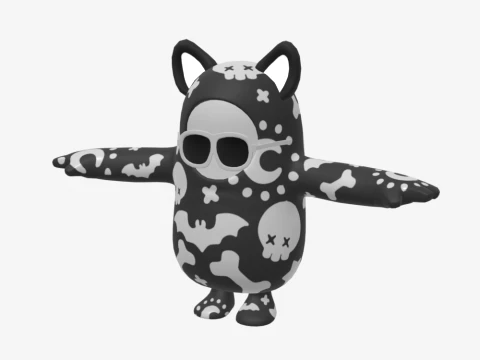 Skull Squad Leader Fall Guy - Fortnite 3D Model