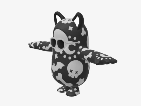 Skull Squad Leader Fall Guy - Fortnite 3D Model