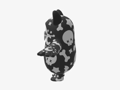 Skull Squad Leader Fall Guy - Fortnite 3D Model