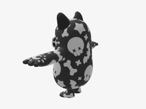 Skull Squad Leader Fall Guy - Fortnite 3D Model