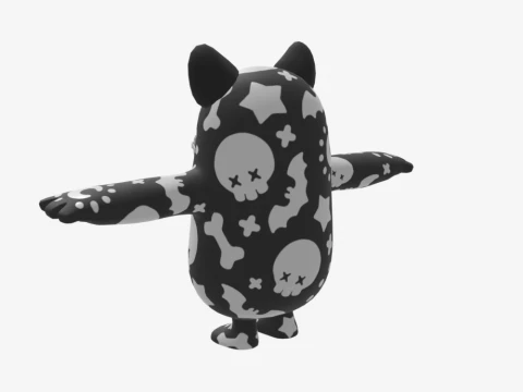 Skull Squad Leader Fall Guy - Fortnite 3D Model