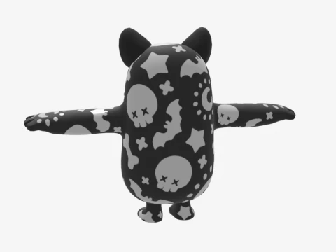 Skull Squad Leader Fall Guy - Fortnite 3D Model