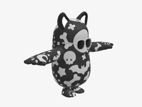 Skull Squad Leader Fall Guy - Fortnite 3D Model
