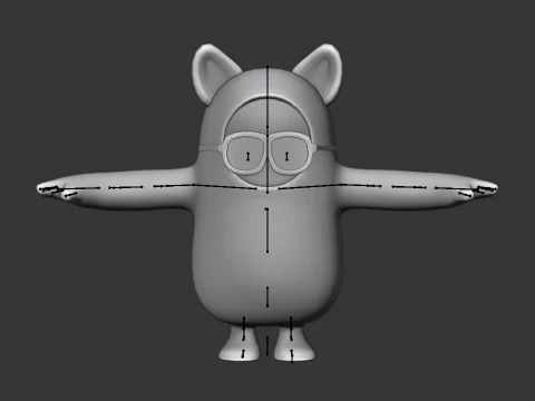 Skull Squad Leader Fall Guy - Fortnite 3D Model