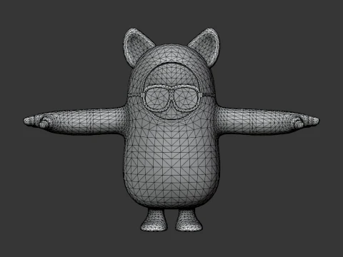 Skull Squad Leader Fall Guy - Fortnite 3D Model