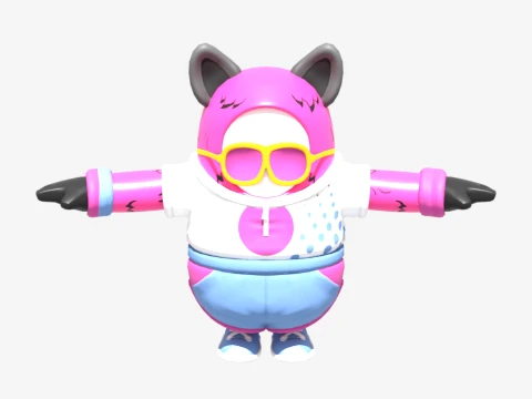 Wolfie Fall Guy - Fortnite Modelo 3D
