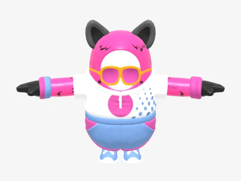 Wolfie Fall Guy - Fortnite 3D Model