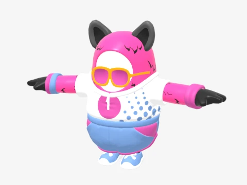 Wolfie Fall Guy - Fortnite 3D Model