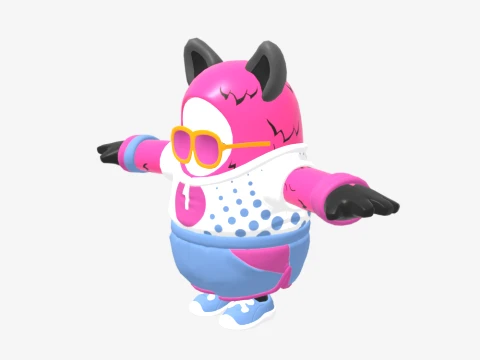 Wolfie Fall Guy - Fortnite 3D Model