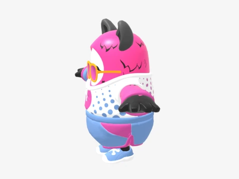 Wolfie Fall Guy - Fortnite 3D Model
