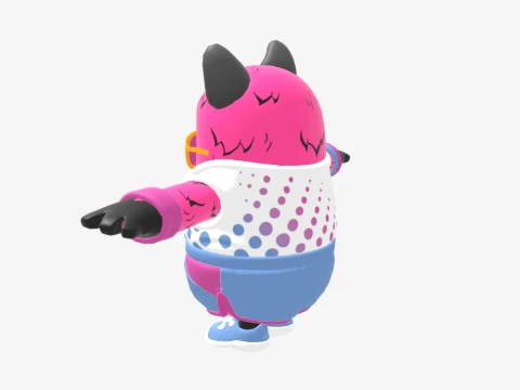 Wolfie Fall Guy - Fortnite 3D Model
