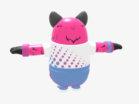 Wolfie Fall Guy - Fortnite 3D Model