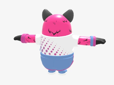Wolfie Fall Guy - Fortnite 3D Model