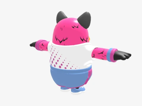 Wolfie Fall Guy - Fortnite 3D Model