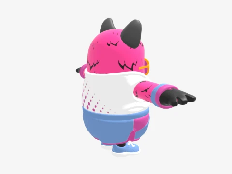 Wolfie Fall Guy - Fortnite 3D Model