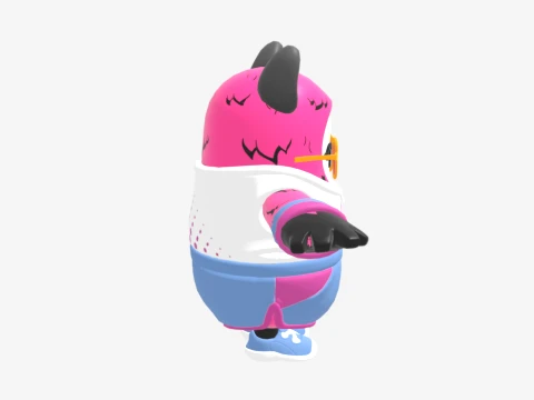 Wolfie Fall Guy - Fortnite 3D Model