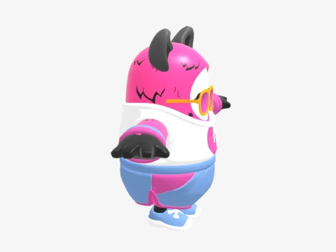 Wolfie Fall Guy - Fortnite 3D Model