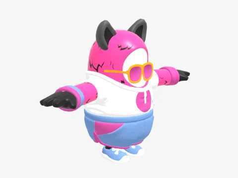 Wolfie Fall Guy - Fortnite 3D Model