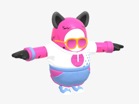 Wolfie Fall Guy - Fortnite 3D Model