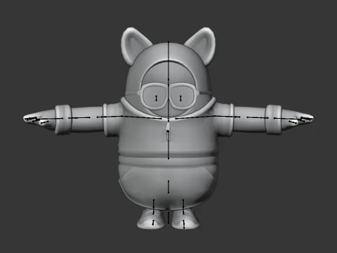 Wolfie Fall Guy - Fortnite 3D Model