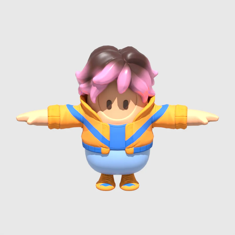 Toni Fall Guy - Fortnite 3D Model .c4d .max .obj .3ds .fbx .stl .blend 