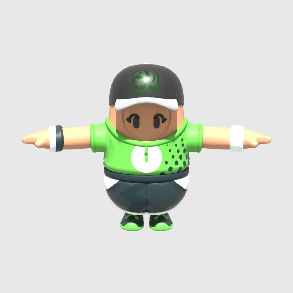 Par Patroller Fall Guy - Fortnite 3D Model .c4d .max .obj .3ds .fbx .stl .blend 