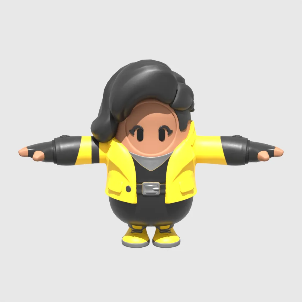 Yellowjacket Fall Guy - Fortnite 3D Model .c4d .max .obj .3ds .fbx .stl .blend