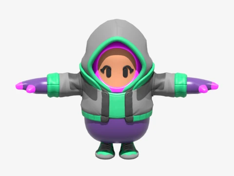 Teknique Fall Guy - Fortnite 3D Model