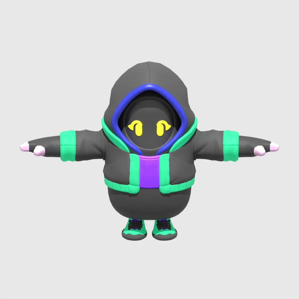 Mystify Fall Guy - Fortnite 3D Model .c4d .max .obj .3ds .fbx .stl .blend 