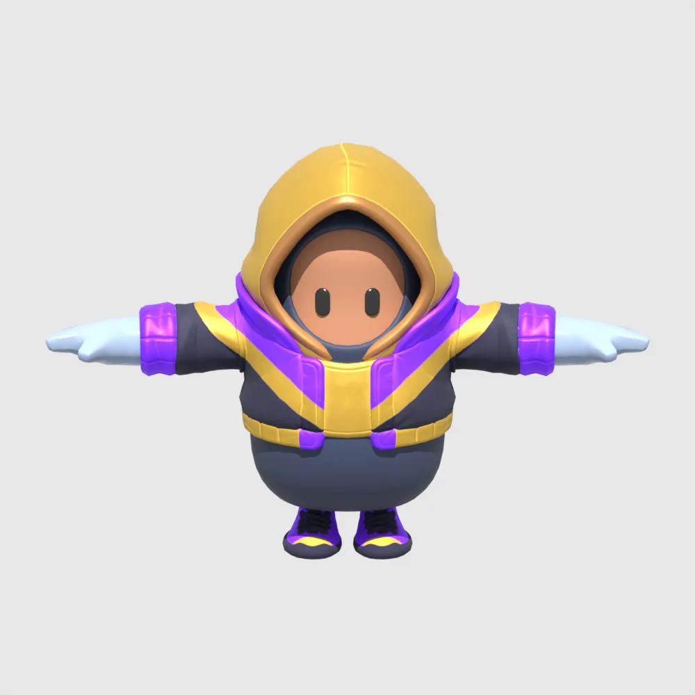 Street Striker Fall Guy - Fortnite 3D Model .c4d .max .obj .3ds .fbx .stl .blend
