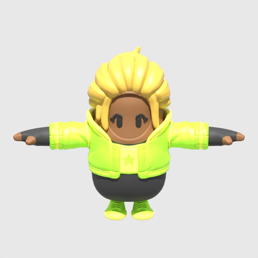 Kyra Fall Guy - Fortnite 3D Model .c4d .max .obj .3ds .fbx .stl .blend 