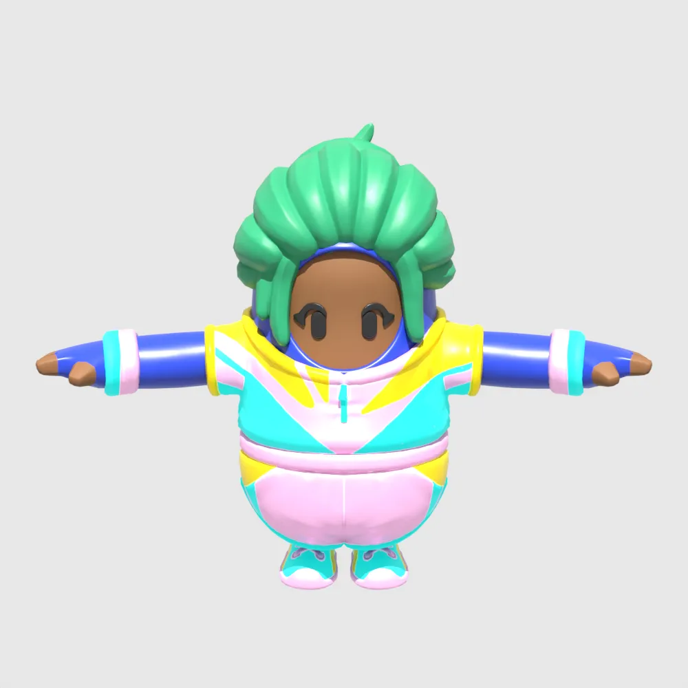Champion Kyra Fall Guy - Fortnite 3D Model .c4d .max .obj .3ds .fbx .stl .blend 