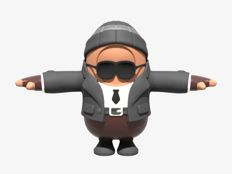 Noir Fall Guy - Fortnite 3D Model