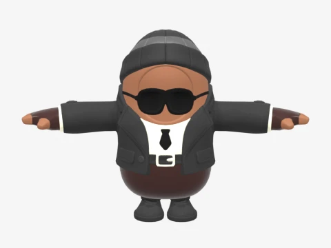Noir Fall Guy - Fortnite 3D Model