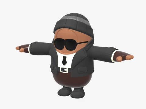 Noir Fall Guy - Fortnite 3D Model