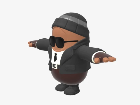 Noir Fall Guy - Fortnite 3D Model