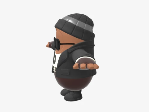 Noir Fall Guy - Fortnite 3D Model