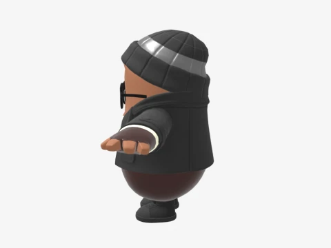 Noir Fall Guy - Fortnite 3D Model