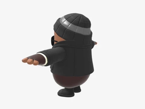 Noir Fall Guy - Fortnite 3D Model