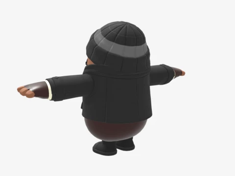 Noir Fall Guy - Fortnite 3D Model