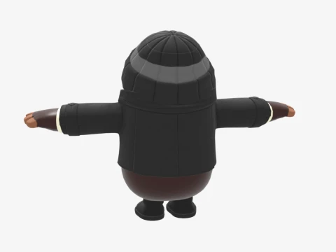 Noir Fall Guy - Fortnite 3D Model