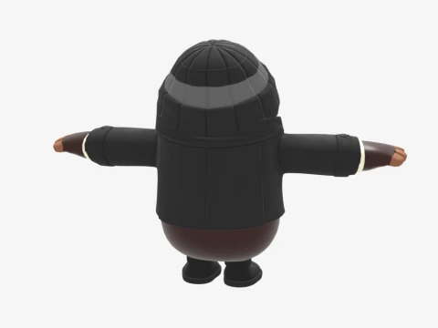Noir Fall Guy - Fortnite 3D Model