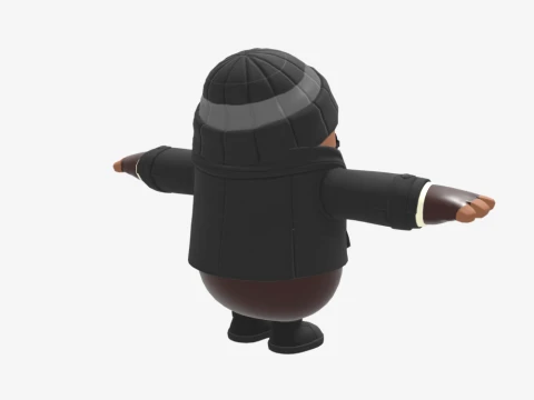 Noir Fall Guy - Fortnite 3D Model