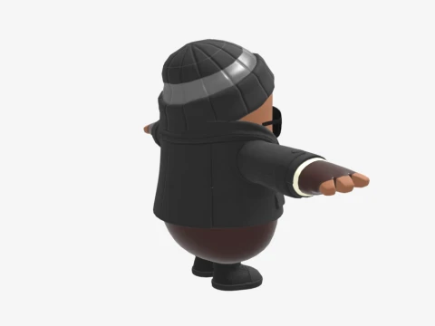 Noir Fall Guy - Fortnite 3D Model