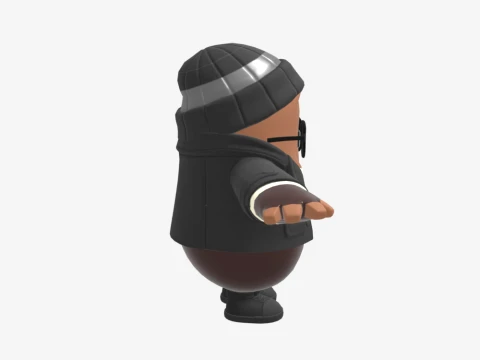 Noir Fall Guy - Fortnite 3D Model