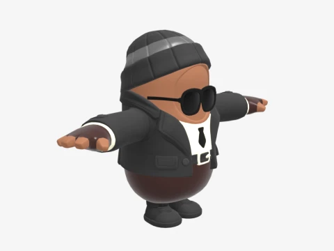 Noir Fall Guy - Fortnite 3D Model