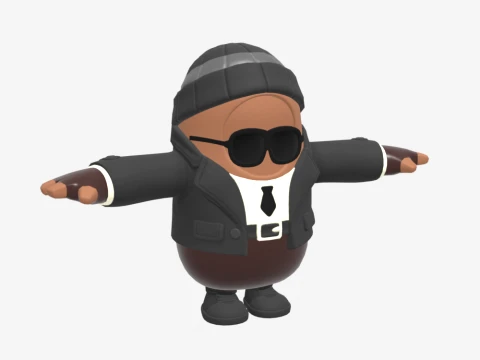 Noir Fall Guy - Fortnite 3D Model