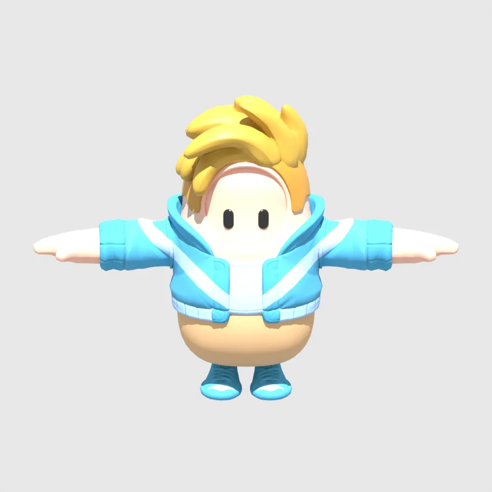 Battalion Brawler Fall Guy - Fortnite 3D Model .c4d .max .obj .3ds .fbx .stl .blend 