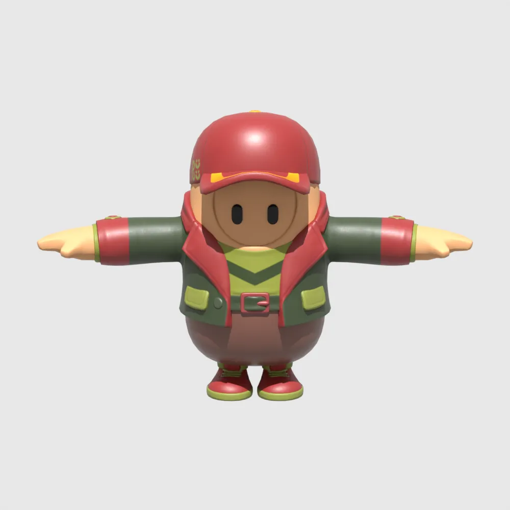 Hacivat Fall Guy - Fortnite 3D Model .c4d .max .obj .3ds .fbx .stl .blend 