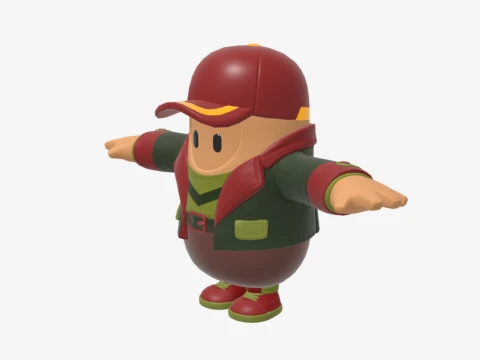 Hacivat Fall Guy - Fortnite 3D Model